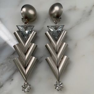 Geometric metal earring